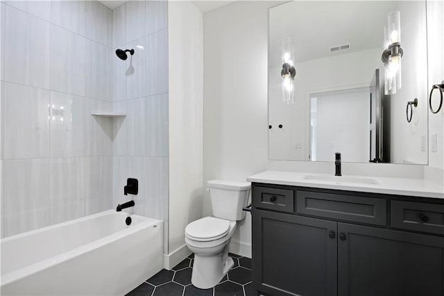 24909 W 98th Pl, Lenexa, KS 66227 - full bathroom with vanity, tile patterned flooring, and bathtub / shower combination