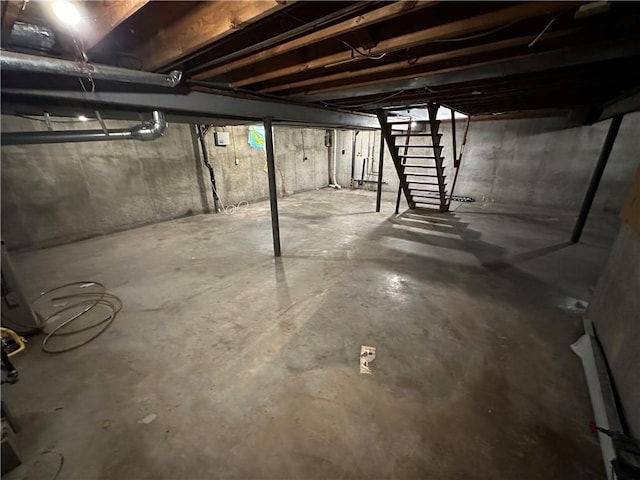 view of basement