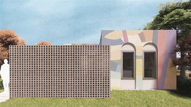 view of front of home with stucco siding