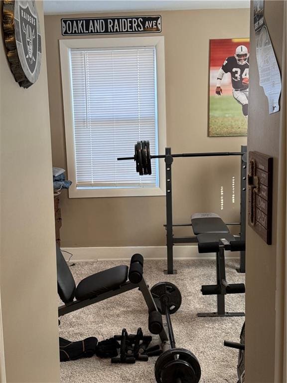 view of workout area