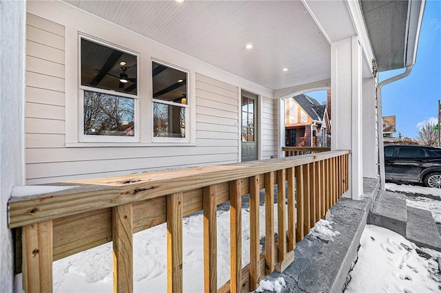 exterior space with covered porch