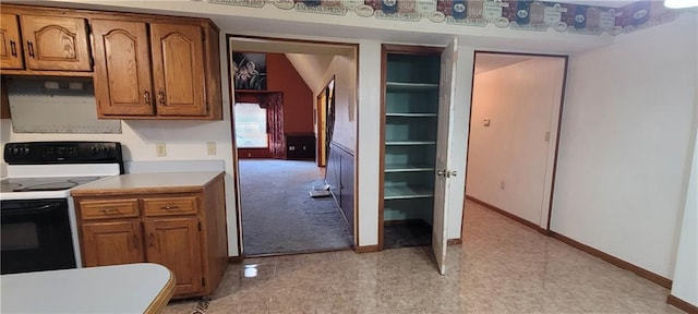 kitchen with electric range