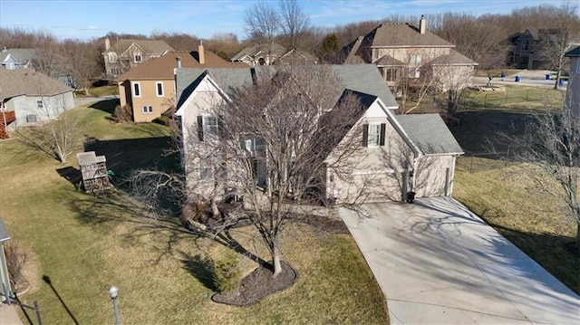 bird's eye view featuring a residential view