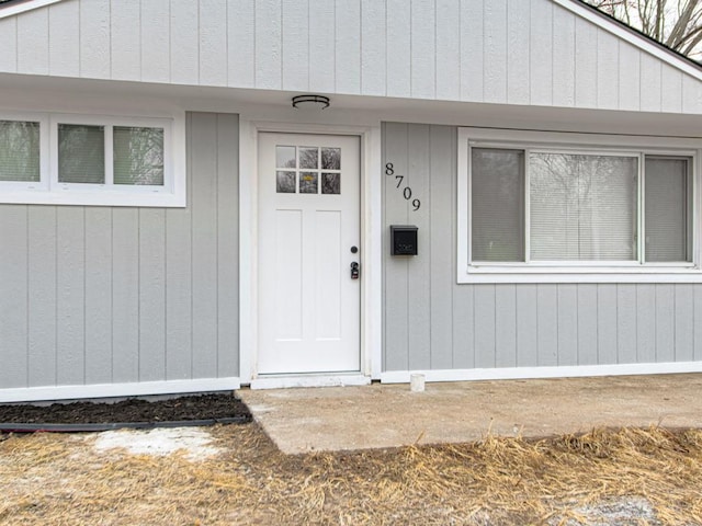 view of doorway to property