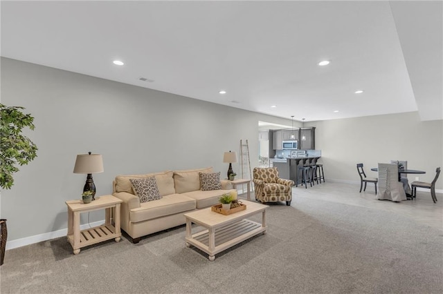 view of carpeted living room