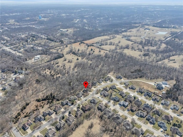 bird's eye view featuring a residential view