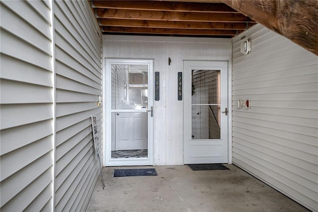 view of doorway to property