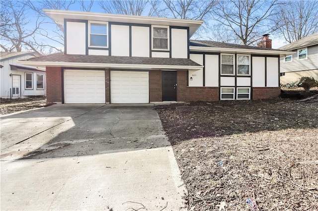 tri-level home with a garage