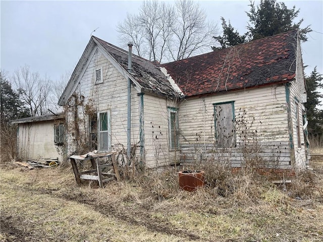 view of back of property