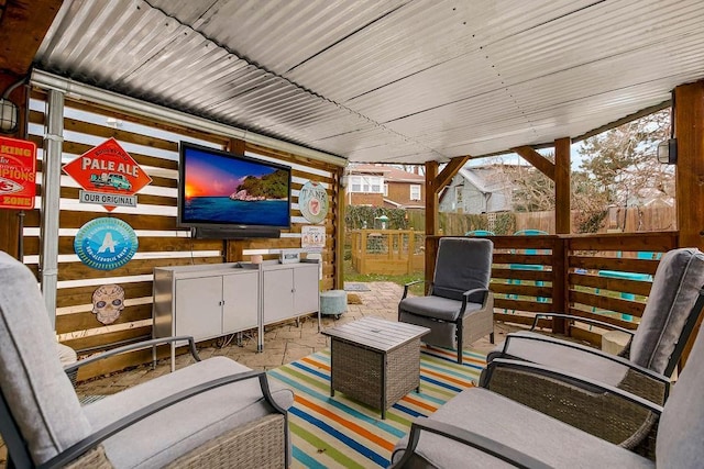 view of patio with an outdoor living space