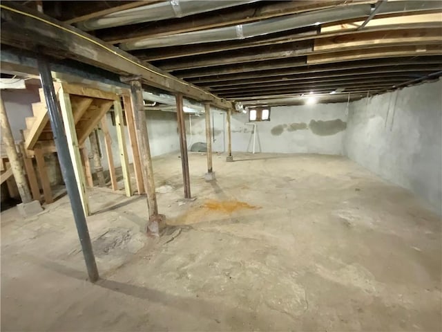 view of basement