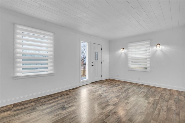 foyer entrance with wood-type flooring