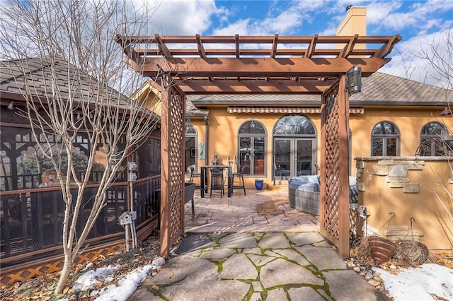 view of patio / terrace with a pergola