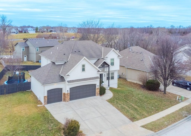 drone / aerial view with a residential view