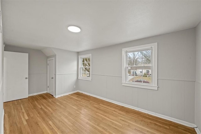 unfurnished room with light hardwood / wood-style floors