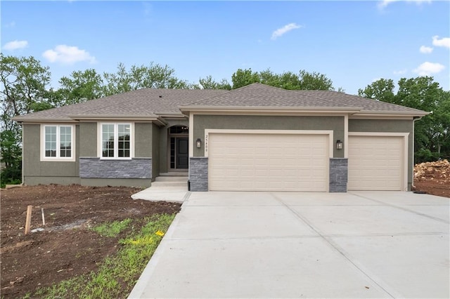 view of front of home featuring a garage