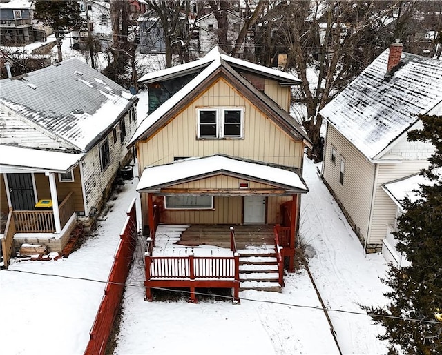 exterior space with covered porch