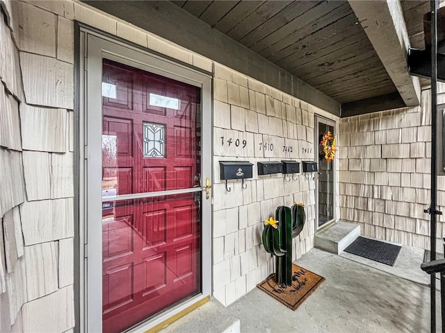 view of doorway to property