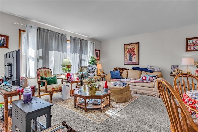 living room featuring plenty of natural light