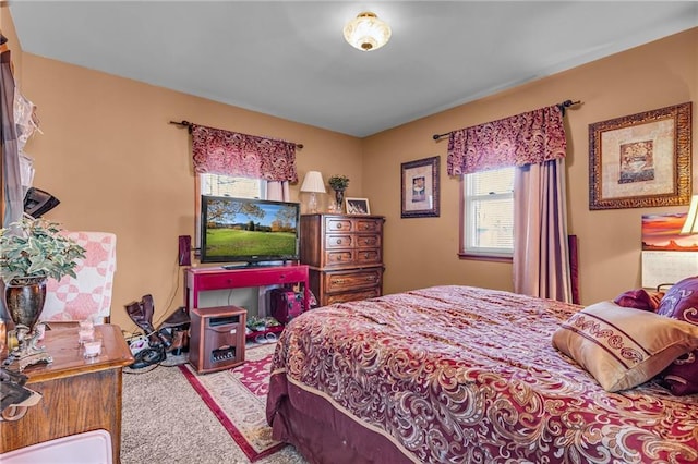 view of carpeted bedroom