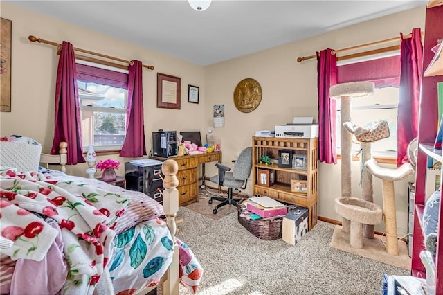 view of carpeted bedroom