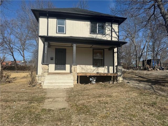 view of front of house with covered porch