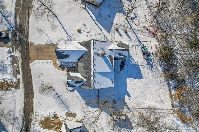 view of snowy aerial view