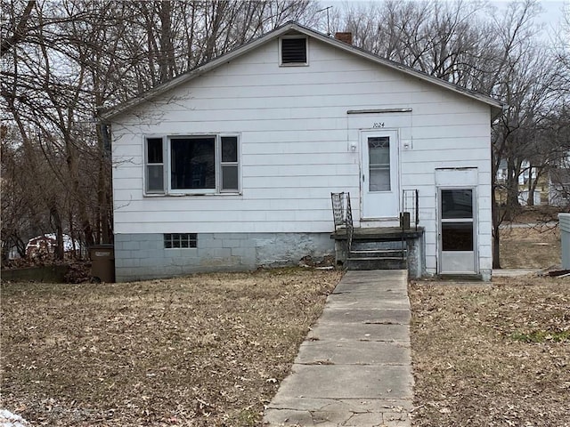 view of bungalow