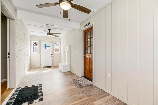 entrance foyer featuring light wood-style floors