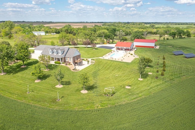 bird's eye view featuring a rural view