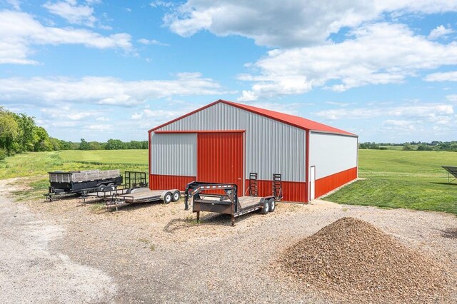 22330 Mclouth Rd, Mclouth, KS 66054 - view of pole building featuring a lawn and a rural view