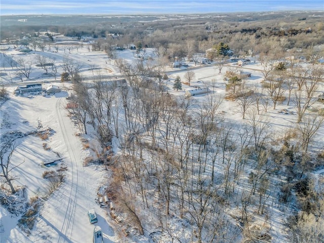 view of snowy aerial view