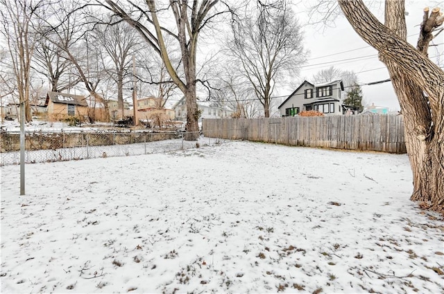 view of snowy yard