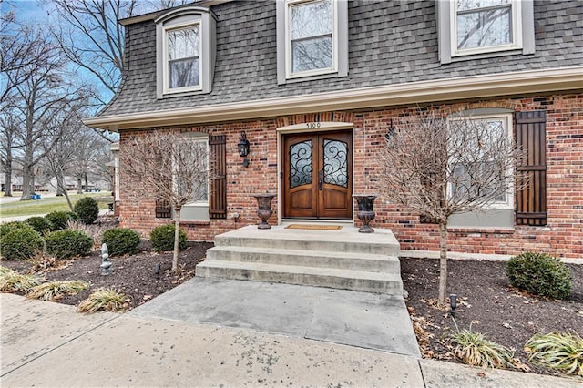 entrance to property with french doors