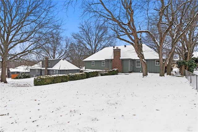 view of snowy yard