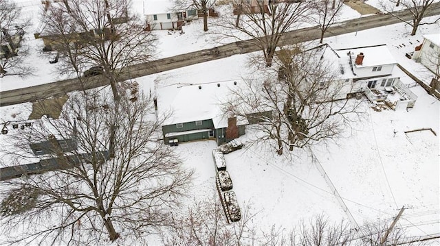 view of snowy aerial view