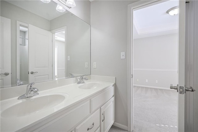 bathroom with vanity