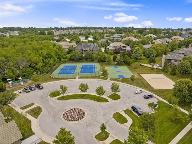 bird's eye view featuring a residential view