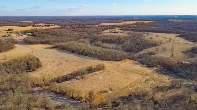 bird's eye view featuring a rural view