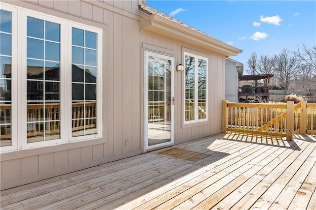 view of wooden terrace