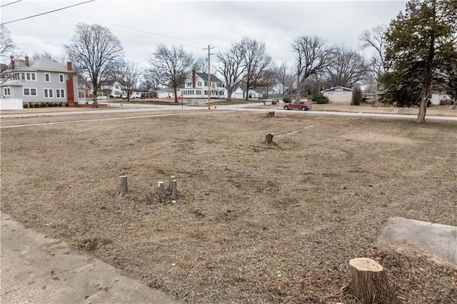 view of yard featuring a residential view