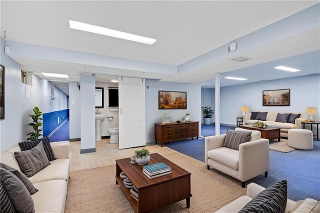 living room with visible vents
