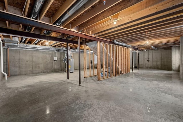 7209 Allman Dr, Shawnee, KS 66217 - unfinished basement with water heater