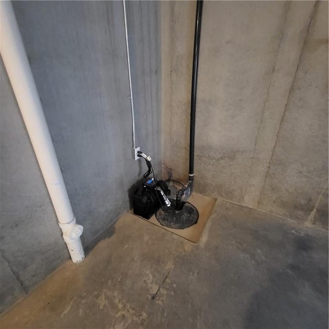 7209 Allman Dr, Shawnee, KS 66217 - basement view of unfinished concrete floors