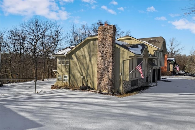 view of snowy exterior