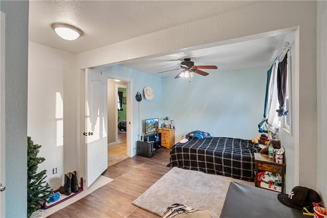 bedroom featuring wood-type flooring