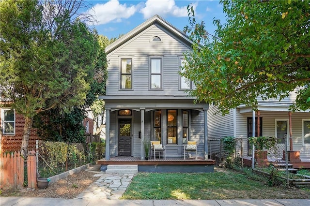 view of front of house featuring covered porch