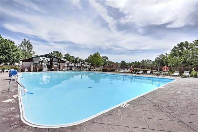 view of pool with a patio area