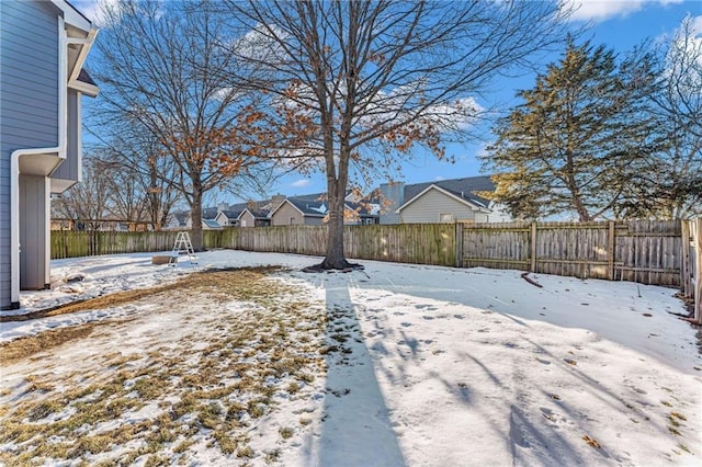 view of snowy yard