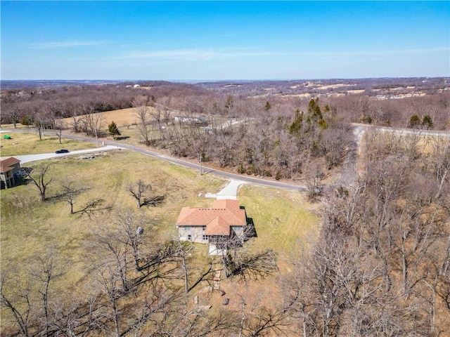 bird's eye view with a rural view